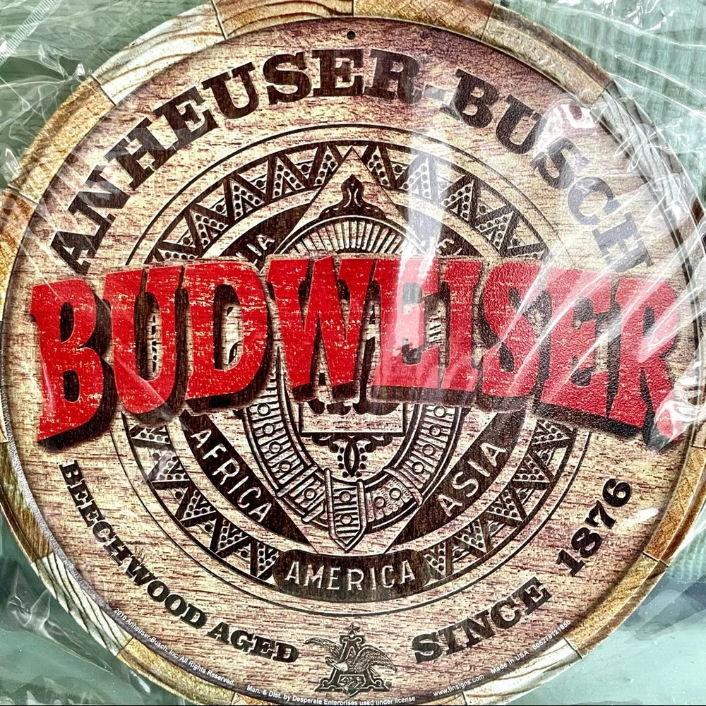 NEW Budweiser Beer Metal Sign